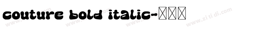 couture bold italic字体转换